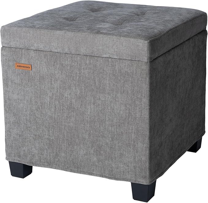 ABHENG Steel Frame Square Storage Ottoman