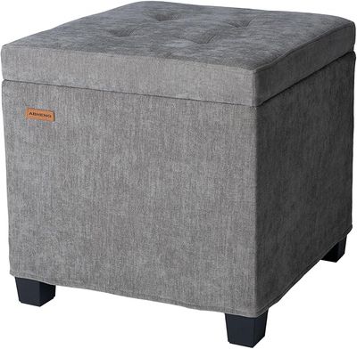 ABHENG Steel Frame Square Storage Ottoman