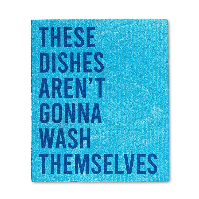 Funny Text Dishcloths. Set of 2
