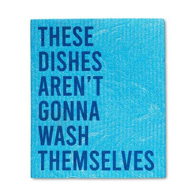 Funny Text Dishcloths. Set of 2