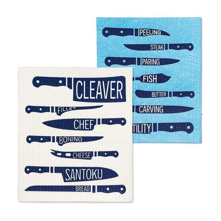 Knives Dishcloths. Set of 2