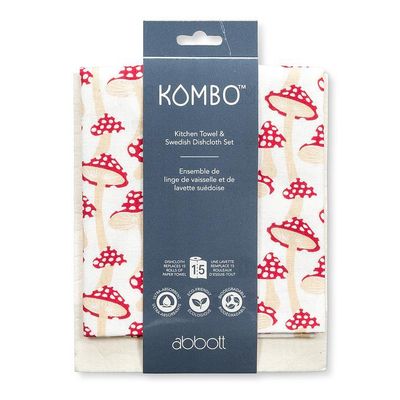 Mushrooms Dishcloth &amp; Kitchen Towel Set