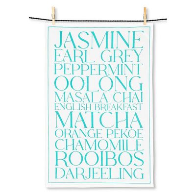 Tea Types Kitchen Towel