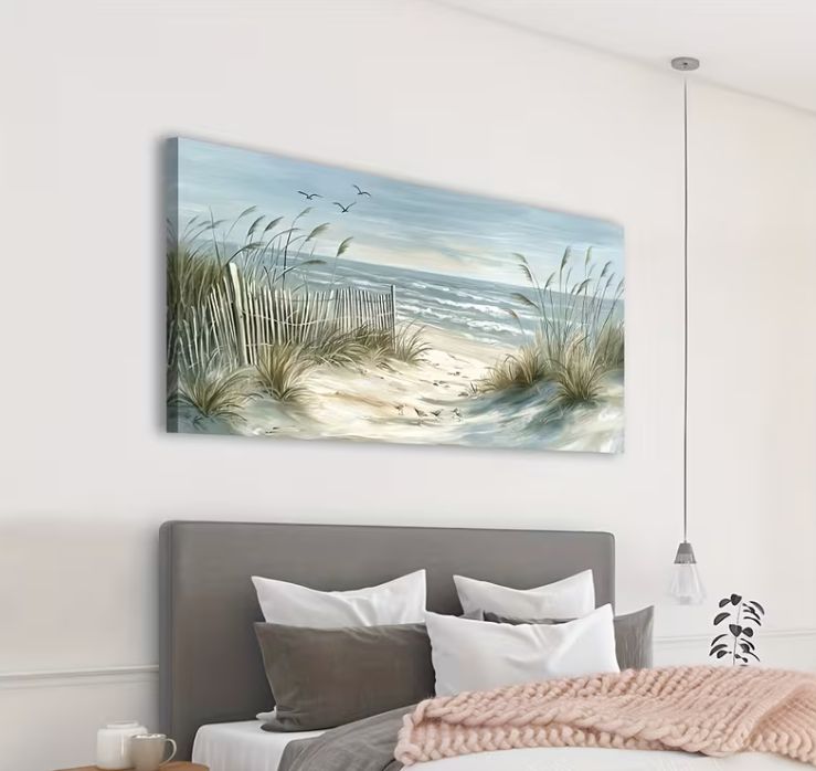 Large Coastal Beach Landscape Wall Art