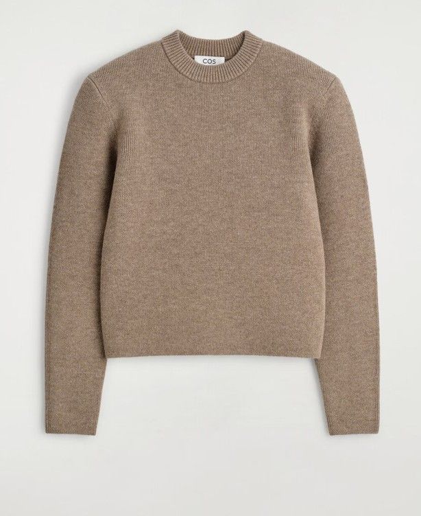 COS  Sculpted-Shoulder Merino Wool Jumper