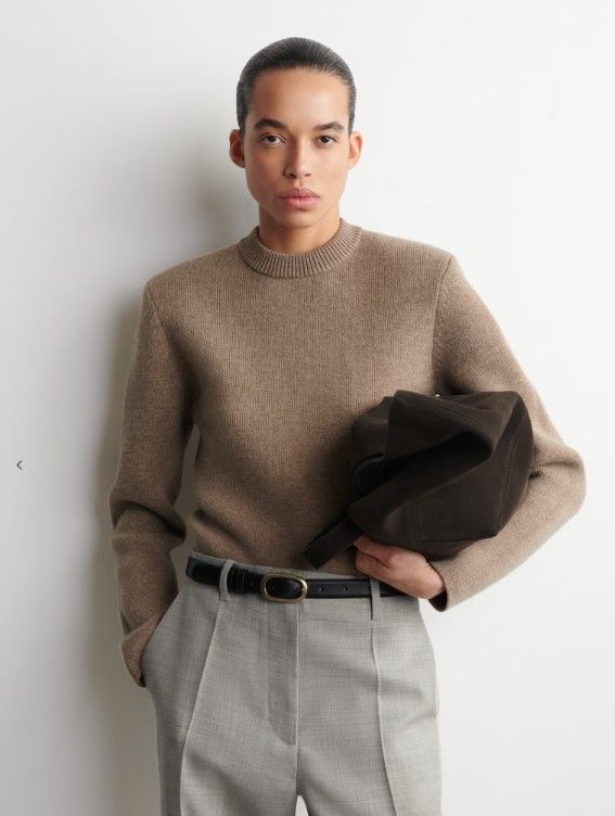 COS  Sculpted-Shoulder Merino Wool Jumper