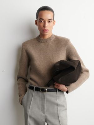 COS  Sculpted-Shoulder Merino Wool Jumper