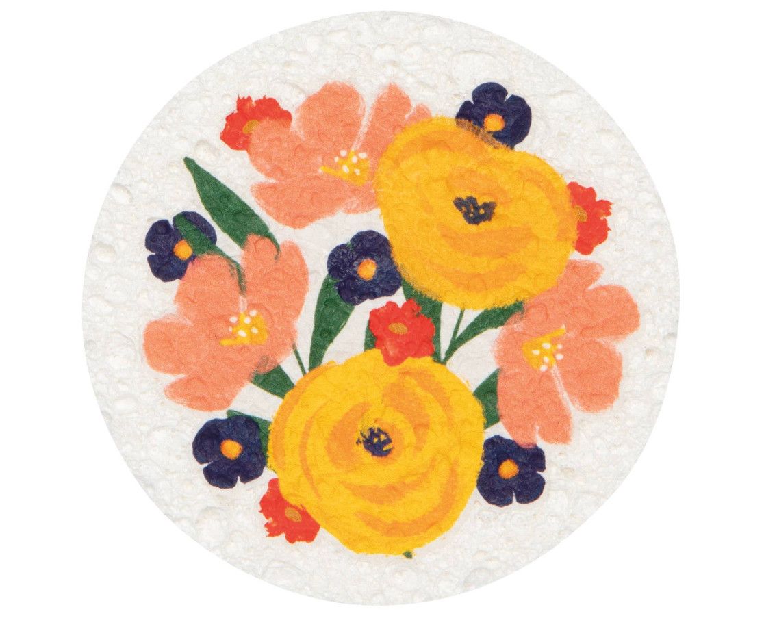 Danica Full Bloom Compostable Dish Sponge, Color: Peony