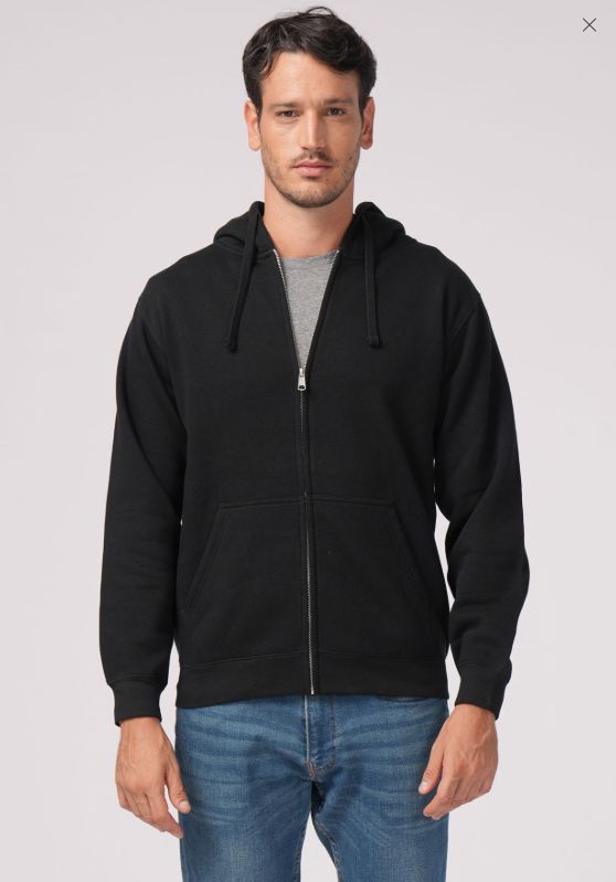 Milltex Mid Weight Classic Full Zip Hoodie, X-LARGE