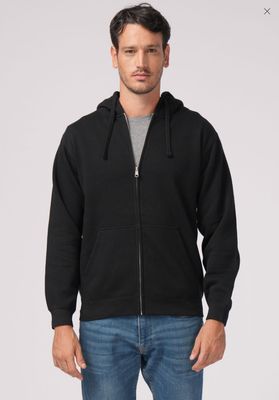 Milltex Mid Weight Classic Full Zip Hoodie, X-LARGE