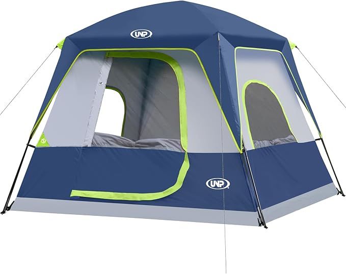 unp 4-Person Camping Tent, Dark Blue