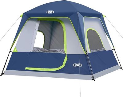 unp 4-Person Camping Tent, Dark Blue