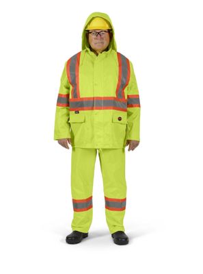 Pioneer Hi Vis Waterproof Heavy Duty Rainsuit, Medium