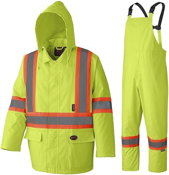 Pioneer Hi Vis Waterproof Heavy Duty Rainsuit, Medium