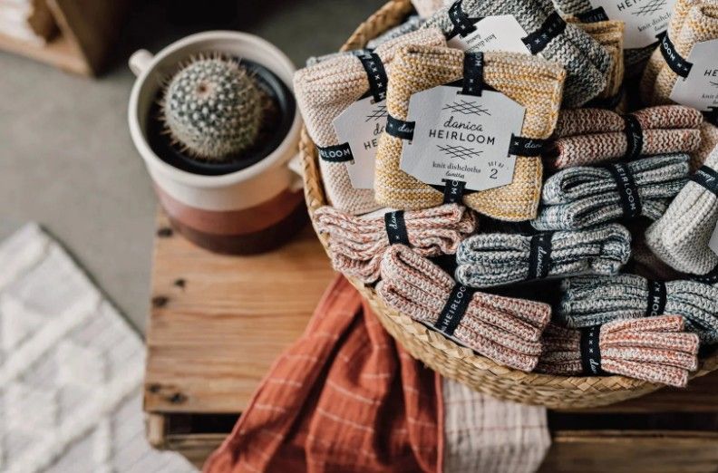 Danica Heirloom  Shadow Knit Dishcloths Set of 2