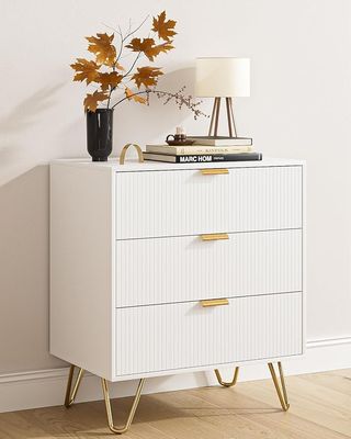 Apetacat Modern 3-Drawer Dresser, White