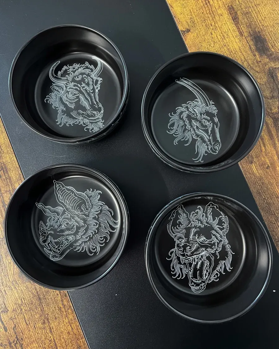 "Take To The Grave" Carved Bowl Set