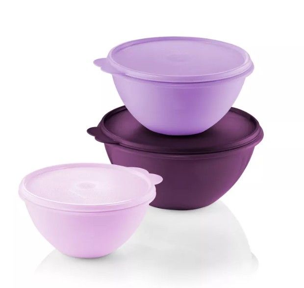 Tupperware Wonderlier 3pc Plastic Classic Bowls