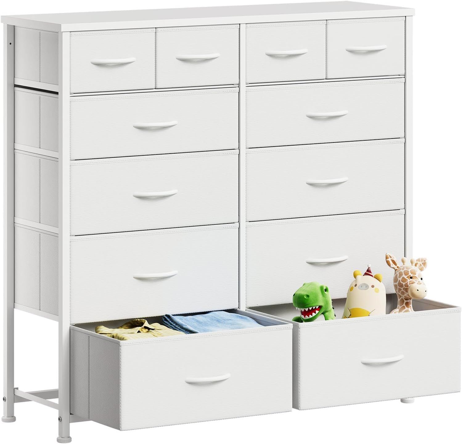 YeTom 12-Drawer Wide Storage Chest Dresser