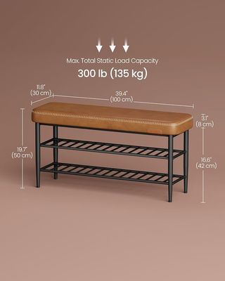 VASAGLE EKHO Collection Shoe Rack Storage Bench
