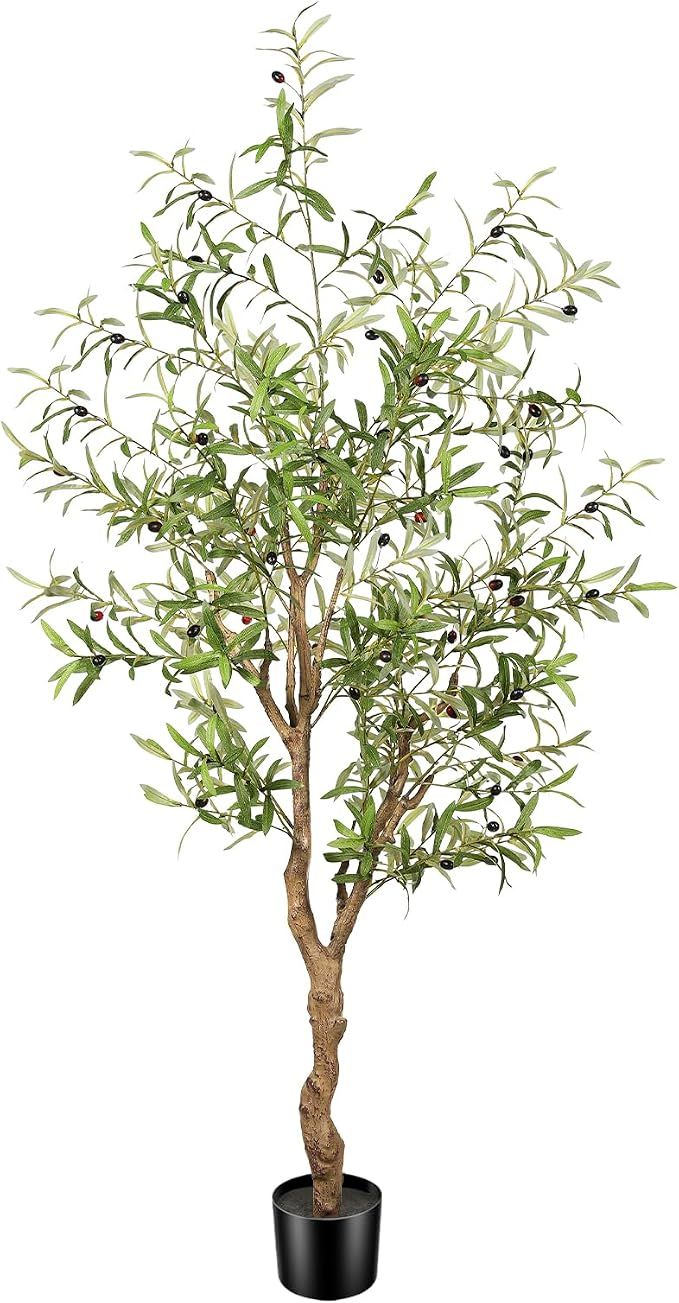 FEELEAD 6FT Faux Olive Tree