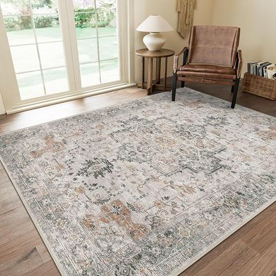 GENIMO 5'x7' Soft Lightweight Vintage Retro Floral Print