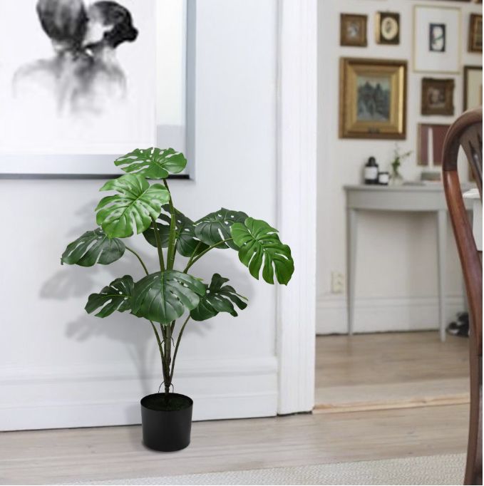 Mainstays Artificial Monstera Tree Pot