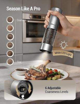 ThermoMaven Electric Salt and Pepper Grinder Set