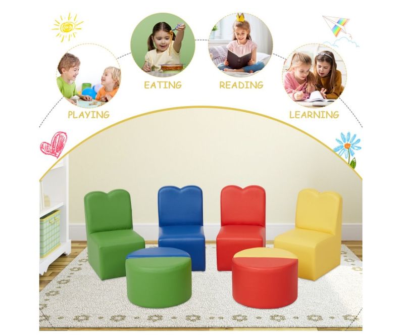 Kinbor 8Pcs Toddler Sofa Couch