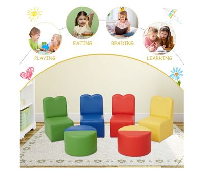 Kinbor 8Pcs Toddler Sofa Couch