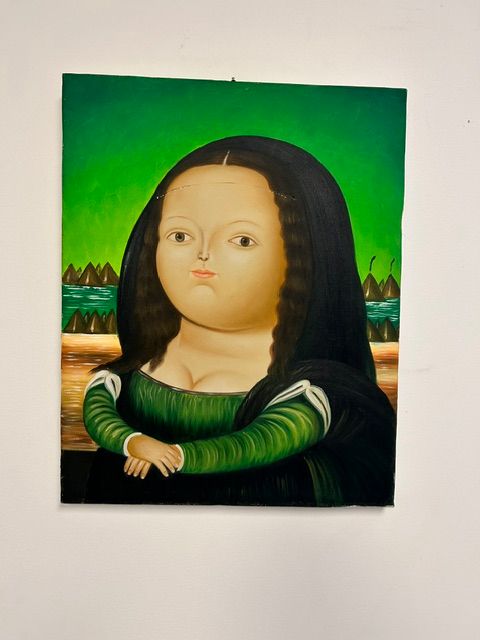 Botero Inspired Mona Lisa 19.5" x 15.75"