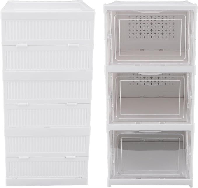 Clear Plastic Stackable Shoe Organizer