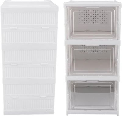 Clear Plastic Stackable Shoe Organizer