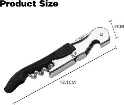 Wine Opener, Waiter Corkscrew Wine Bottle Opener, Black