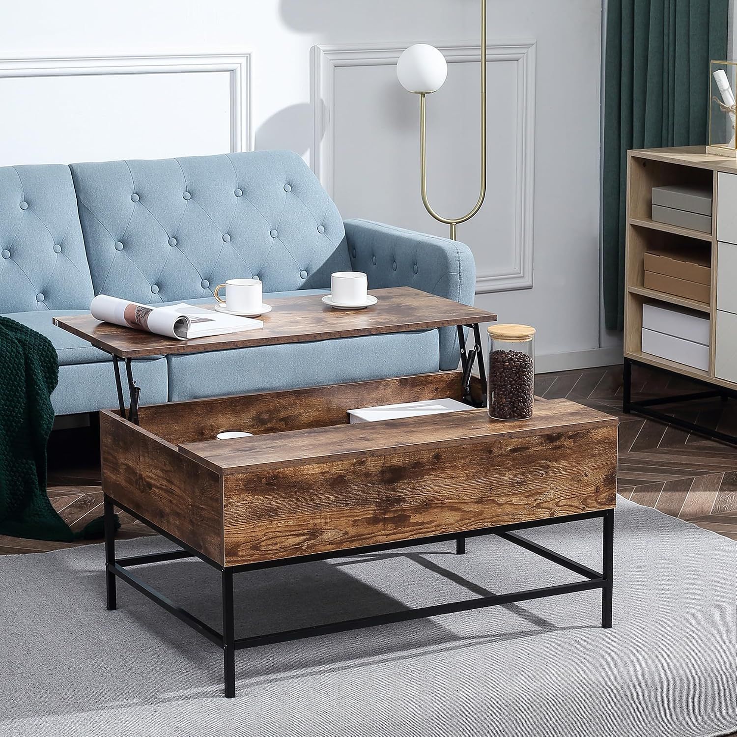 HOMCOM Lift Top Coffee Table