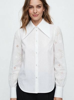 SB 21, White Eyelet Blouse