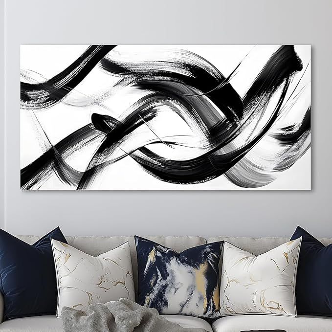 ZOMNAI Abstract Ink Painting Wall Art