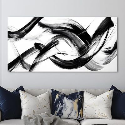 ZOMNAI Abstract Ink Painting Wall Art