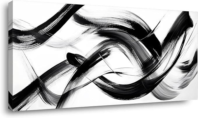 ZOMNAI Abstract Ink Painting Wall Art