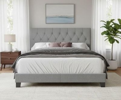 HOME DESIGN Dillon Twin Tufted Bed, TWIN