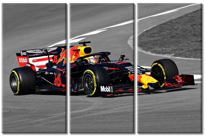 Tumovo Canvas Print Wall Art Racing Car 3 Pieces