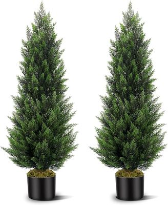 Vitalismo 4ft Artificial Topiary Cedar Tree Set