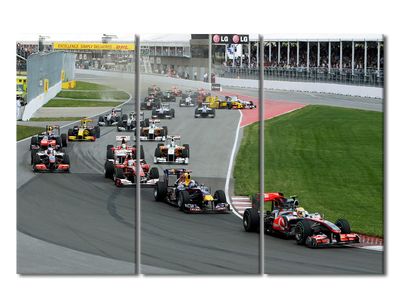 Tumovo 3 Piece Canvas Racing Prints