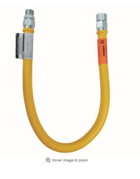 Dormont Coated Gas Connector 3/4" MPT x 24", 1675NPFS24