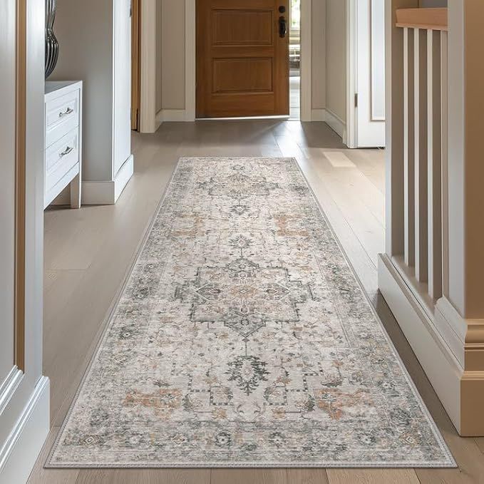 GENIMO 2x10 Washable Hallway Runner Rug, Taupe
