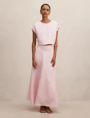 Ever New Georgina Petite Godet Skirt Pink