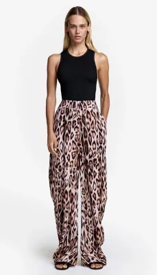 Smythe - Bow Leg Pant Leopard, Size 2