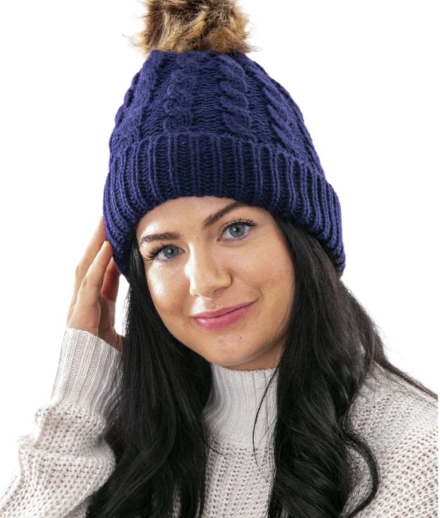 Just Cozy Blue Cozy Lined Hat