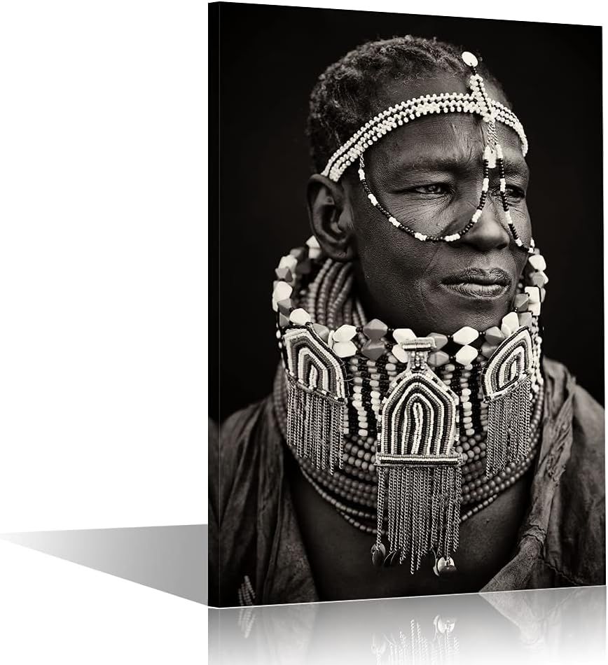 Canvas Wall Art - Tribal African Male 24" x 36"