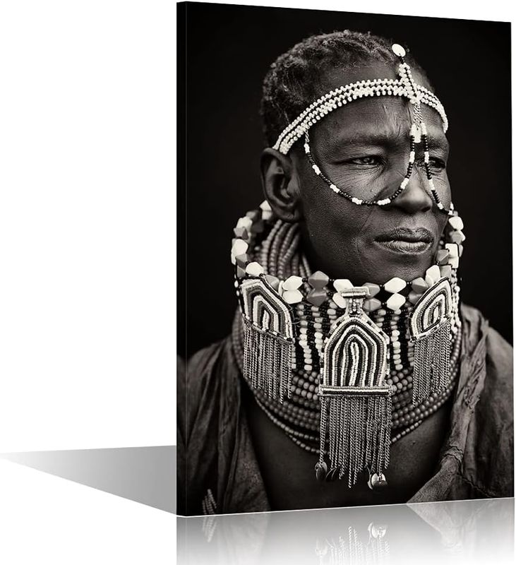 Canvas Wall Art - Tribal African Male 24" x 36"